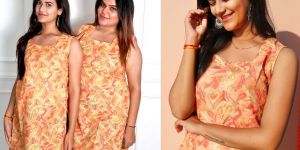Ladies Printed Sleeveless Long Kurti