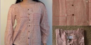 Ladies Striped Cotton Top