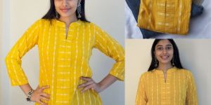 Ladies Yellow Kantha Work Top