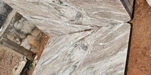 White Base Fantasy Brown Marble Slab