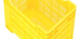 Yellow Plastic Vegetable Crate