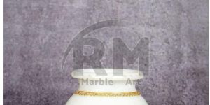 White Marble Hand Painted Flower Pot