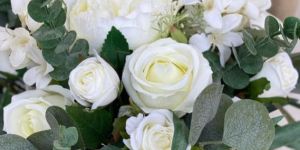 Fresh White Live Flower Bouquet