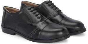 Mens Black Leather Police Shoes