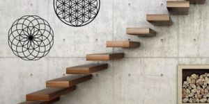 Torus, Sri Yantra, Flower of Life Metal Wall Art