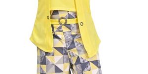 Kids Party Wear Capri Pant Top Set