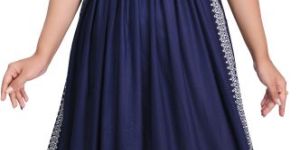 Women's Blue Sleeveless Anarkali Ethnic Kurta Set