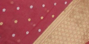 Red Golden Zari Border Organza Silk Saree