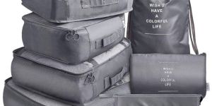 grey polyester folding travel bag sets