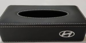 Honda Black PU Leather Tissue Box