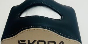 Skoda Car Shape Blue and Beige PU Leather Tissue Box