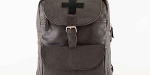 Ladies Matt Brown Leather Backpack Bag