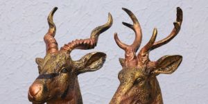 Elegant Resin Deer Couple Figurine