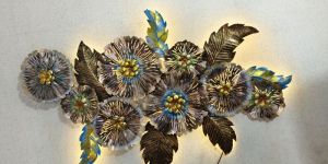 Handcrafted Decorative Iron Flower Wall Art