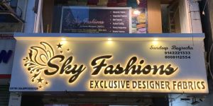 LED Signs SS Steel Gold Letters
