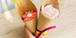 Scented Single Flower Candle Bouquet