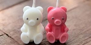 Small Teddy Bear Scented Candle