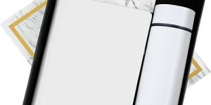 White Temperature Bottle Notebook And Metal Pen Corporate Gift Set