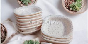 Ceramic Ivory Brown Dots Bowl