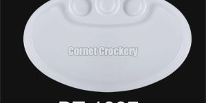 Oval Acrylic Sectioned Plates