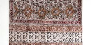Women's Kalamkari Cotton Stole Size W 120 Cm X L 185 Cm (Brown Color)