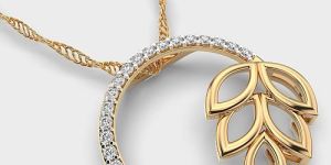 Yellow Gold Natural Diamond and Gemstone Pendant