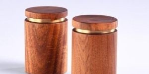 Wooden Storage Jars