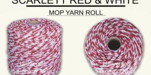 Scarlett Red & White Mop Yarn Rolls