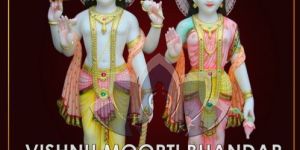 Vishnu Laxmi Marble Statue