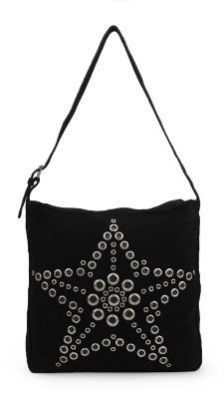 star riveted leather shoulder bag