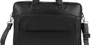 Stylish Leather Crossbody Messenger Bag For 15.6 Laptop