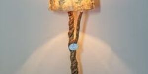 Twisted Wooden Lamp