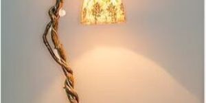 Wooden Hanging Floor Lamp