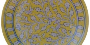 Sun Garden Blue Pottery Decor Plate