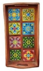 Wooden Tiles Serving Tray 4