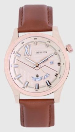Rose Gold & Brown Gravity Mens Watch