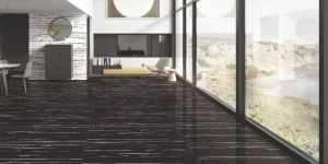 Super Gloss White Strips Super Black Floor Tiles