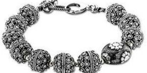 Sterling Silver Beaded Bracelet For Girls And Women
