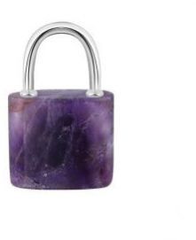 Women Beautiful Amethyst Silver Lock Pendant