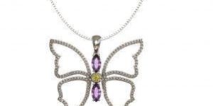 Women Butterfly 925 Sterling Silver Chain Necklace