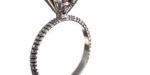 Women Sterling Silver Ethnic Ring With Pink Spinal Gemstone