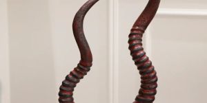 Textured Faux Horn Polyresin Figurine