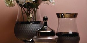 Hammered Base Small Vase