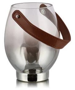 Vase with Leather Handle, Small