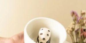 Panda Paw Design Ceramic Cup