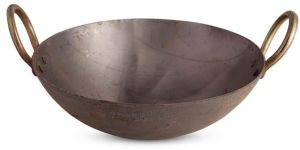 Iron Kadhai / Karahi / Kadai (White with Handle) KB312