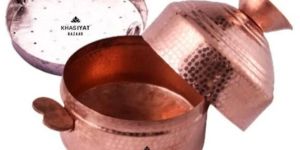 Pure Copper Modak Patra / Steamer with Kalhai on Steaming Plate - KB212