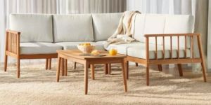 Prato Wooden Corner Sectional Sofa