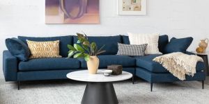 vento fabric l shape corner sofa set