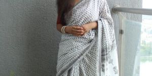 Sanganeri Hand Block Printed Cotton Saree